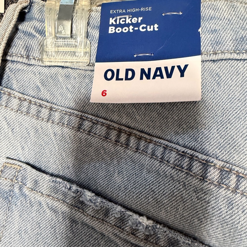 Old Navy Light Blue Kicker Boot-Cut Jeans